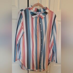 Striped Button-Up Shirt